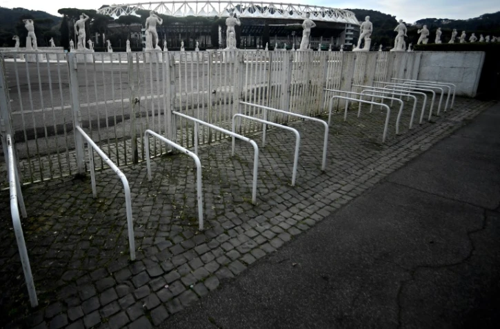 L'une des entrées du Stade olympique de Rome, le 17 mars 2020