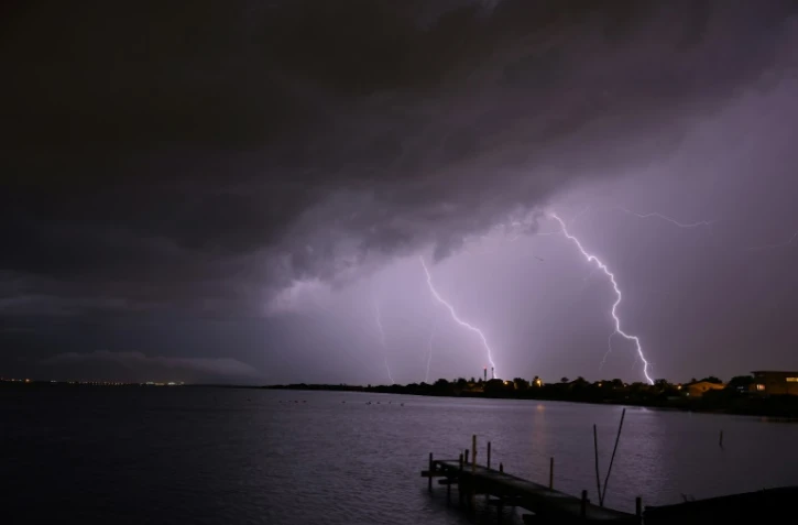 L'orage gronde au-dessus de Pérols (Hérault) le 16 août 2022