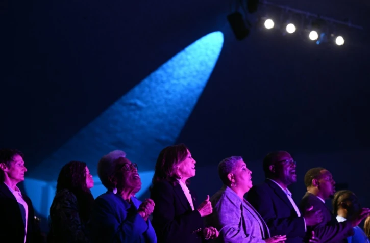 Kamala Harris dans une église de Greenville, en Caroline du Nord, le 13 octobre 2024