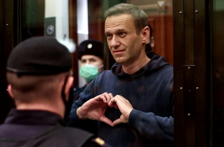 L'opposant russe Alexeï Navalny le 2 février 2021 devant un tribunal à Moscou