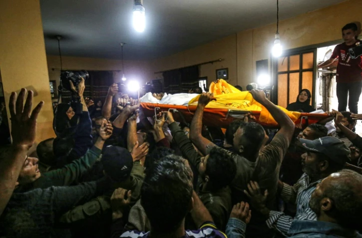 Funérailles dans le sud de Gaza le 2 novembre 2019 d'un jeune gazaoui Ahmed al-Shahri, tué par les raids de l'armée israélienne