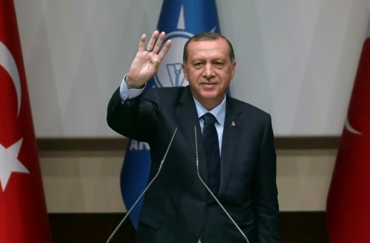 Le président turc Recep Tayyip Erdogan lors d'un discours au siège de l'AKP, à Ankara, le 2 mai 2017