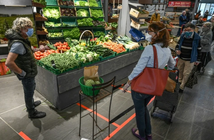 Dans un marché de Montpellier, le 7 avril 2020