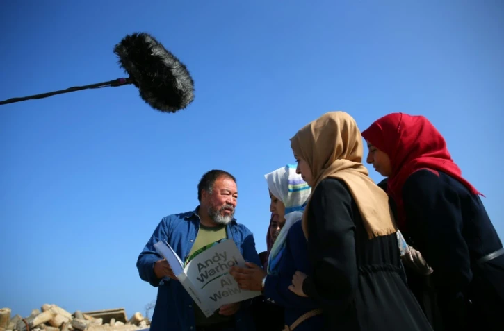 L'artiste dissident chinois Ai Weiwei, le 12 mai 2016 à Gaza