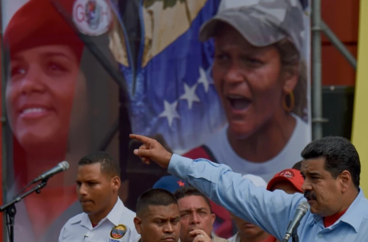Le président vénézuélien Nicolas Maduro lors d'un rassemblement à Caracas le 31 mai 2016