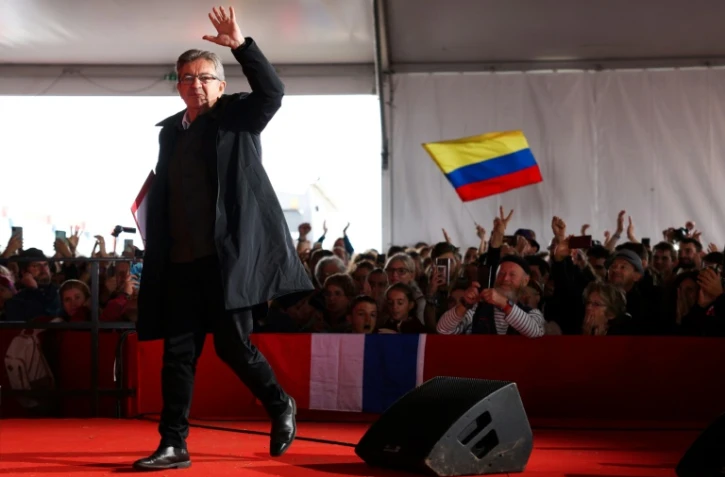 Jean-Luc Melenchon à la "Fête de l'Humanite" à Brétigny-sur-Orge, en Essonne, le 10 septembre 2022