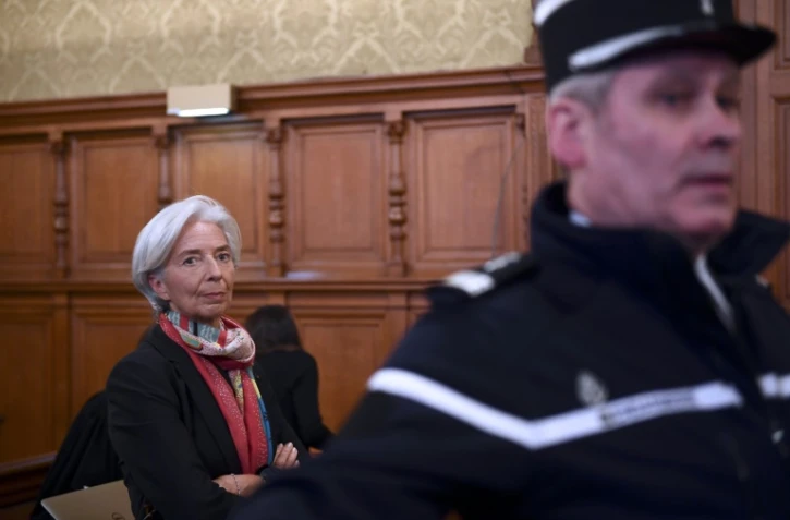 Christine Lagarde devant la Cour de Justice de la République le 12 décembre 2016 à Paris
