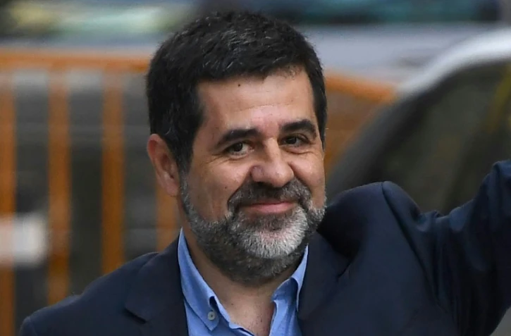 Le leader indépendantiste catalan Jordi Sanchez arrive à la Cour suprême de Madrid, le 16 octobre 2017