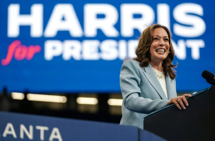 Kamala Harris lors d'un meeting électoral à Atlanta en Géorgie le 30 juillet 2024