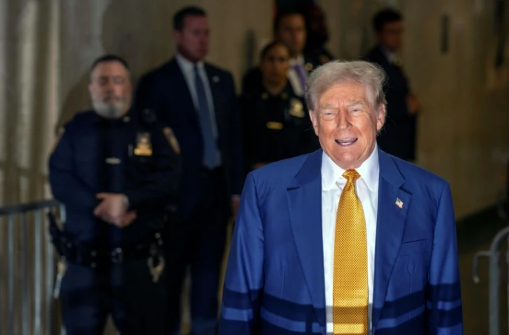 Donald Trump à son arrivée au tribunal de New York, le 2 mai 2024
