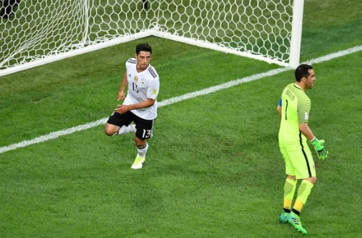 Le milieu allemand bourreau des Chiliens de Claudio Bravo en finale de la Coupe des Confédérations, le 2 juillet 2017 à Saint-Pétersbourg
