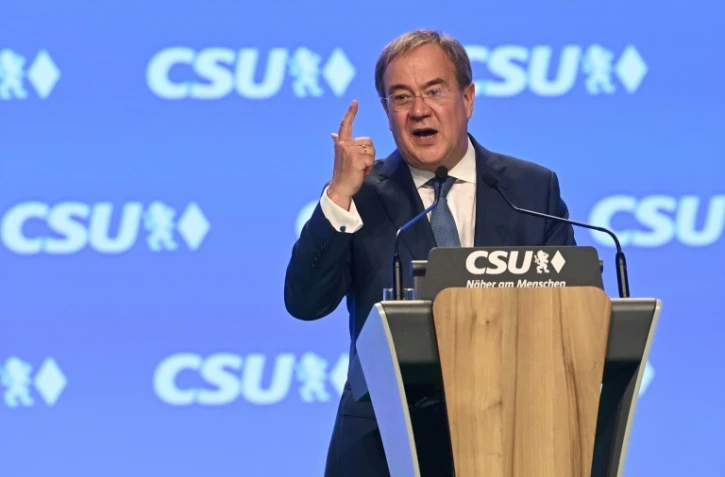 Le candidat chrétien-démocrate à la chancellerie en Allemagne, Armin Laschet, à Nuremberg, le 11 septembre 2021