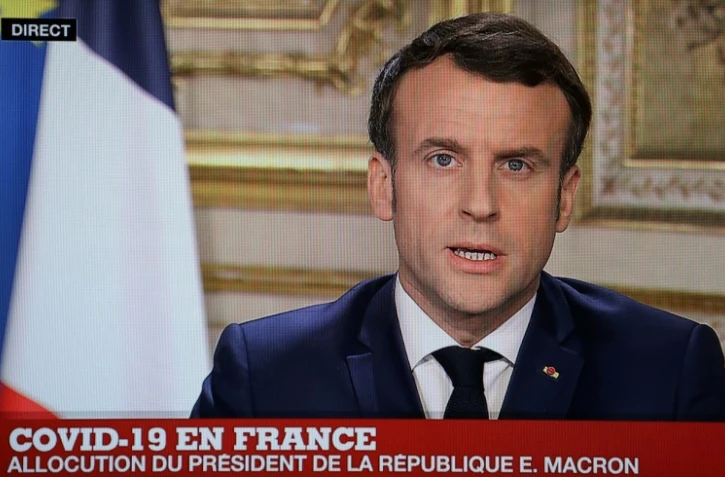 Emmanuel Macron s'exprime depuis l'Elysée sur le coronavirus, le 12 mars 2020