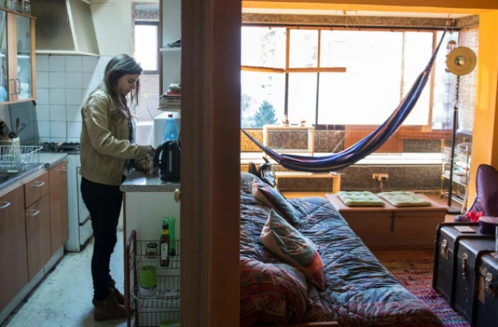 La Chilienne Carolina Del Real, séropositive depuis 2010, chez elle à Santiago le 27 avril 2018