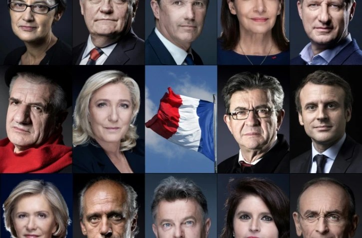 Les candidats à l'élection presidentielle qui se tiendra les 10 et 24 avril 2022