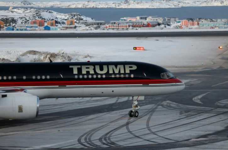 L'appareil du fils de Donald Trump à Nuuk, au Groenland, en janvier 2025
