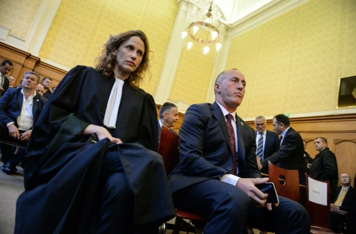 L'ancien rebelle kosovar Ramush Haradinaj (d), le 27 avril 2017 à Colmar