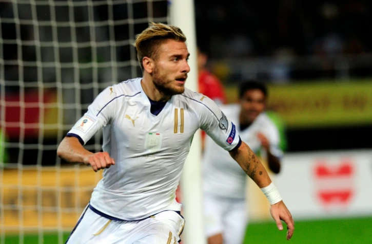 L'attaquant Ciro Immobile, auteur d'un doublé pour l'Italie face à la Macédoine à Skopje, le 9 octobre 2016