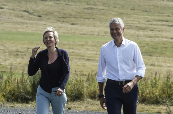 Laurent Wauquiez, président des Républicains, et Virginie Calmels, n° 2 du parti, limogée dimanche soir. Photo prise le 3 septembre 2017.