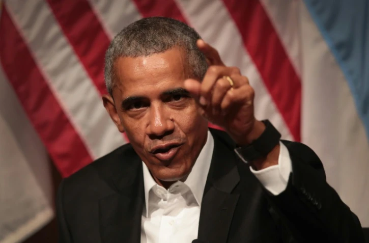 L'ex-président américain Barack Obama, le 24 avril 2017 à Chicago