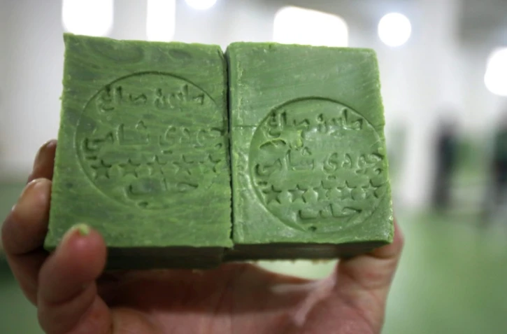 Du savon fabriqué dans une usine d'Alep en Syrie, le 10 février 2019