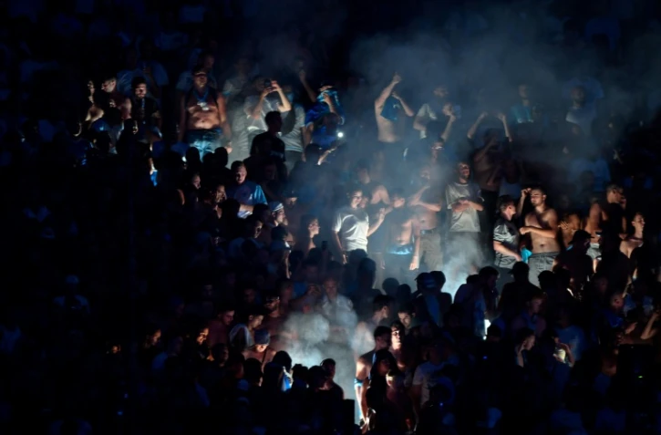 Des supporters de l'OM avant un match contre Saint-Etienne, le 1er septembre 2019 au Vélodrome