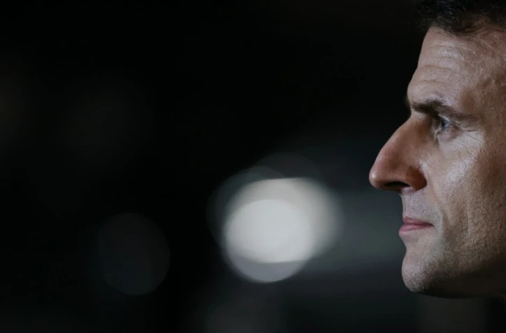 Le président français Emmanuel Macron lors d'une conférence de presse le 3 février 2022 à Tourcoing