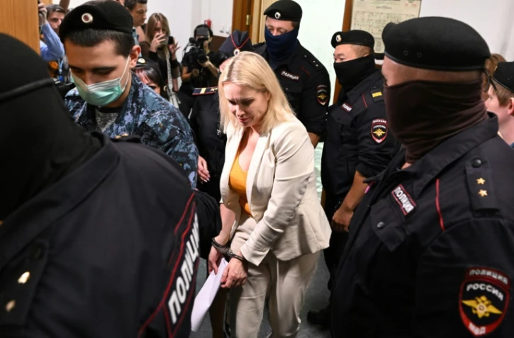 Marina Ovsiannikova devant un tribunal à Moscou, le 11 août 2022