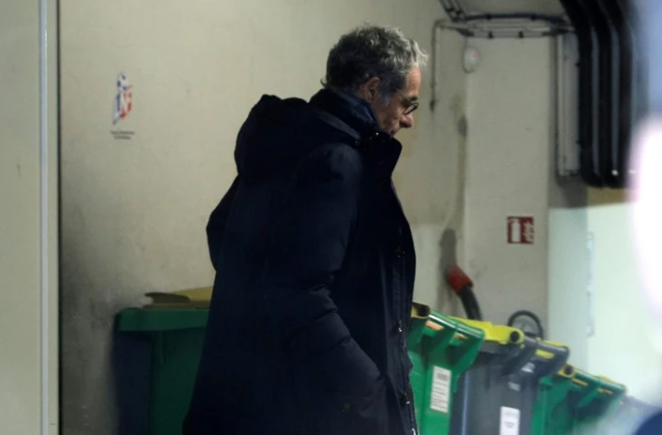 L'ex-responsable de la cellule nationale de recrutement du centre de formation du PSG Marc Westerloppe quitte le siège de la LFP à Paris, le 22 janvier 2019