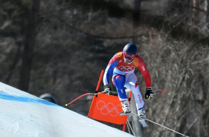 Le Français Alexis Pinturault lors de la descente du combiné des JO de Pyeongchang le 13 février 2018