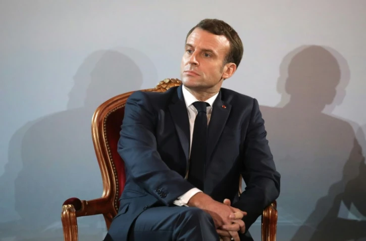 Le président Emmanuel Macron, en visite en Côte d'Ivoire, au palais présidentiel à Abidjan, le 21 décembre 2019