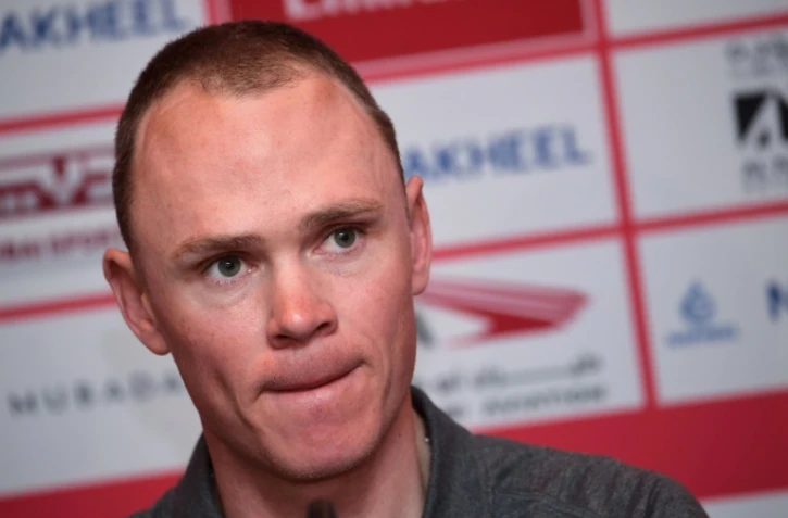 Le cycliste britannique Chris Froome, le 22 février 2020 à Dubaï avant le Tour des Emirats