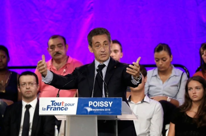 Nicolas Sarkozy, candidat à la primaire de la droite, le 6 septembre 2016 à Poissy en région parisienne