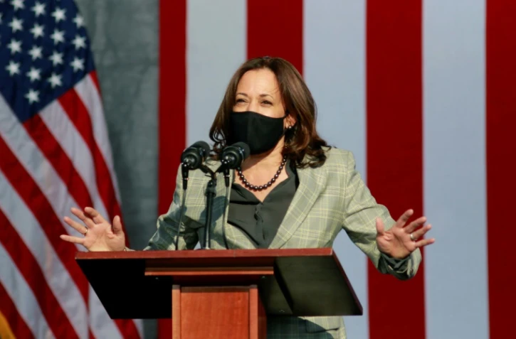 La candidate démocrate à la vice-présidence des Etats-Unis Kamala Harris, le 2 octobre 2020 à Las Vegas