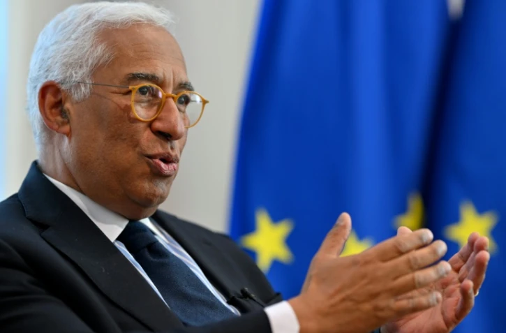 Le président du Conseil européen Antonio Costa s’exprime lors d’un entretien avec l’AFP à Bruxelles le 18 mars 2025