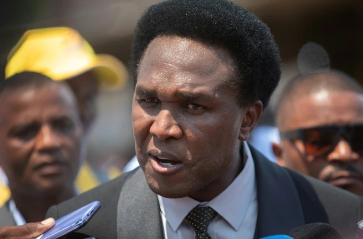 Le candidat à la présidentielle mozambicaine Venancio Mondlane après avoir voté à Maputo le 9 octobre 2024