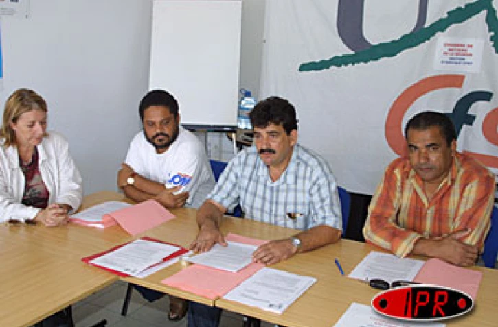 Mardi 16 mars 2004
Les dirigeants de la CFDT lors de leur conférence de presse