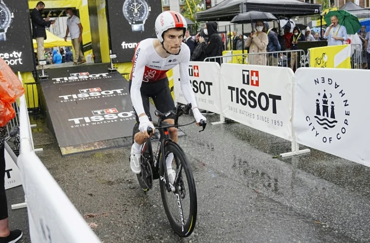 Le Français Guillaume Martin, lors du contre-la-montre de la première étape du Tour de France, le 1er juillet 2022 à Copenhague