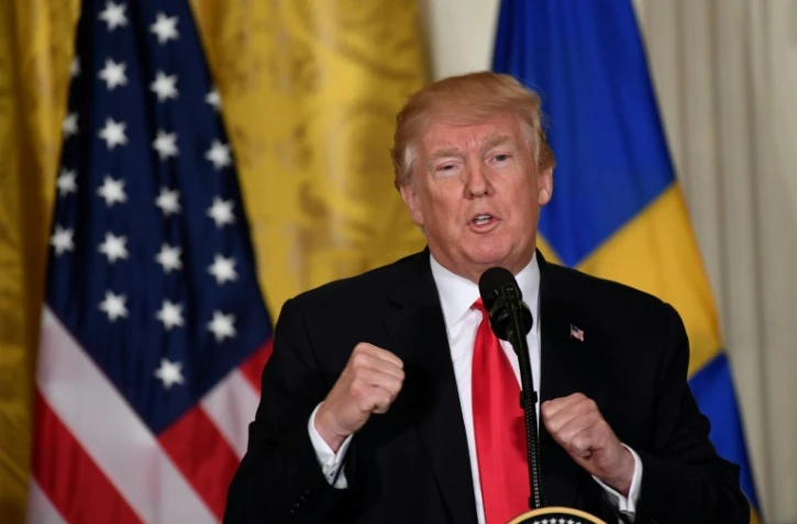 Donald Trump s'exprime lors d'une conférence de presse à la Maison Blanche le 6 mars 2018, à Washington