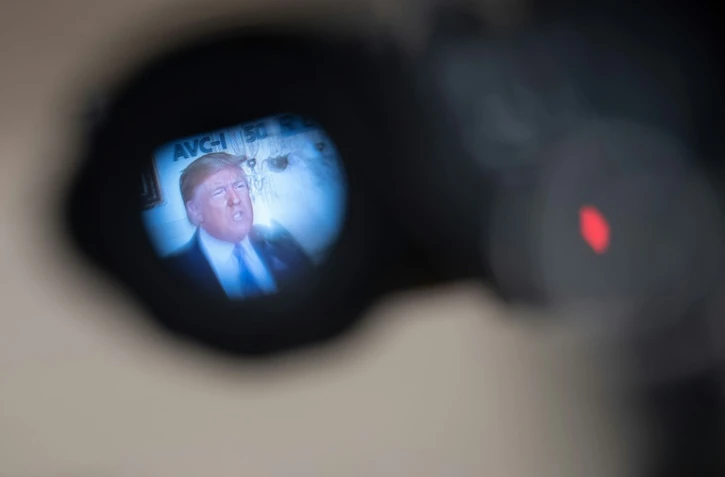 Donald Trump s'exprime depuis la Maison Blanche, sous l'oeil des caméras, le 5 août 2019