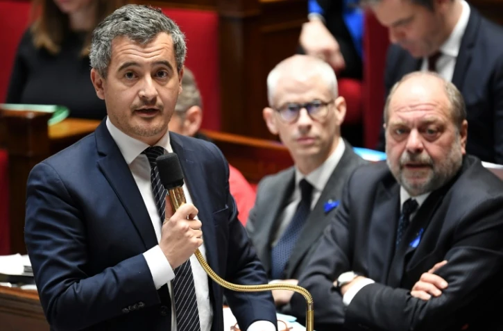 Le ministre de l'Intérieur Gérald Darmanin à l'Assemblée nationale lors des questions au gouvernement, le 28 mars 2023 à Paris