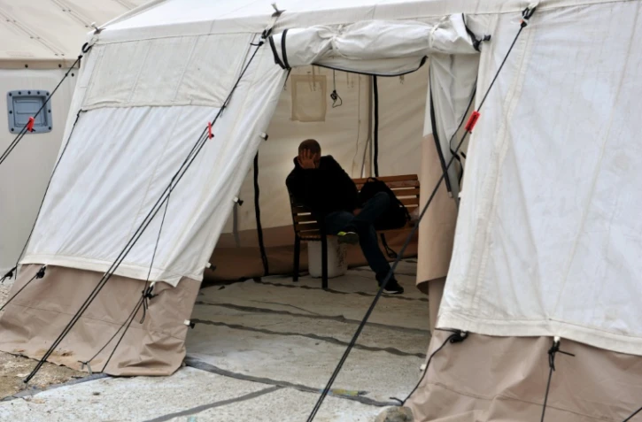 Un camp pour migrants le 14 octobre 2015 à Idomi dans le nord de la Grèce