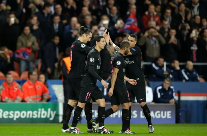Le PSG vainqueur du Shakhtar Donetsk avec notamment un but de Zlatan Ibrahimovic, le 8 décembre 2015 au Parc des Princes