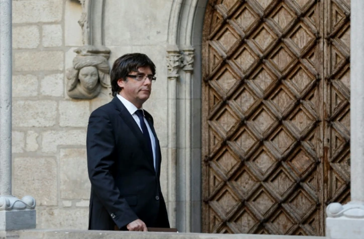 L'indépendantiste catalan Carles Puigdemont, le 26 octobre 2017 à Barcelone