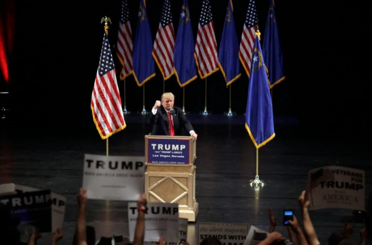 Le candidat républicain à la présidentielle Donald Trump lors d'un meeting à Las Vegas, le 18 juin 2016