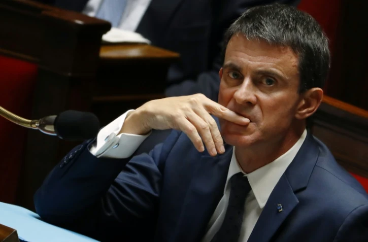 Manuel Valls lors de la séance des questions au gouvernement le 25 octobre 2016 à l'Assemblée nationale à Paris