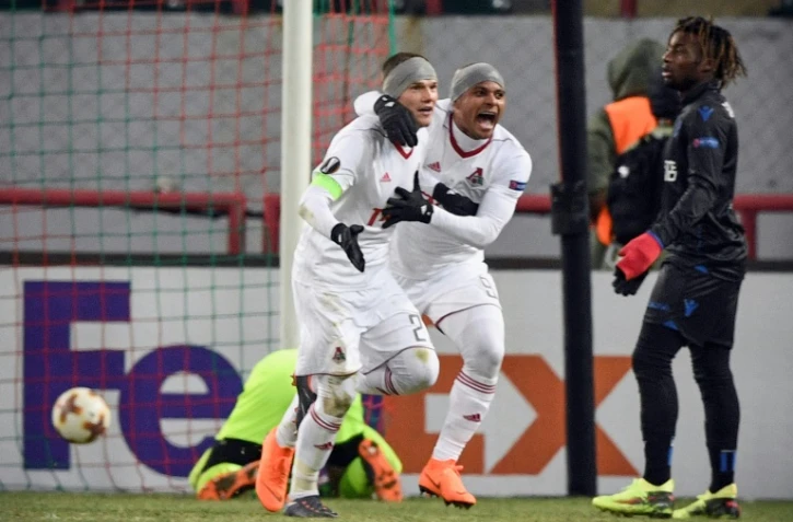 Allan Saint-Maximin et l'OGC Nice se sont inclinés face au Lokomotiv avec un but de son capitaine Igor Denisov, le 22 février 2018 à Moscou