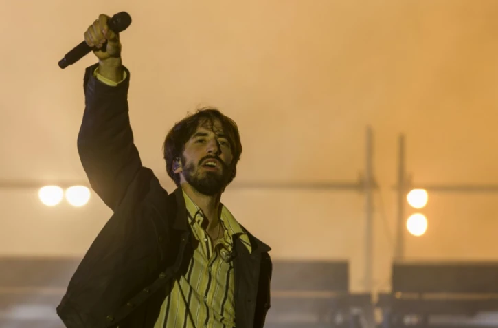 Le rappeur Antoine Valentinelli, dit Lomepal, aux Eurockeennes de Belfort, festival de rock organisé à Sermamagny, dans l'est de la France, le 1er juillet 2023