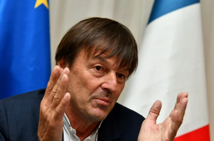 Le ministre français de l'Environnement Nicolas Hulot au G7 à Bologne le 12 juin 2017