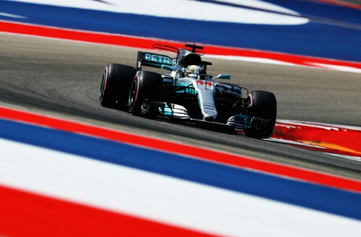 Le Britannique Lewis Hamilton au volant de sa Mercedes lors des qualifications pour le Grand Prix des Etats-Unis, le 21 octobre 2017 à Austin